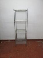 Vogue 4 Shelf Wire Rack. Size H185 x W60 x D60cm.