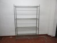 Vogue 4 Shelf Wire Rack. Size H185 x W120 x D46cm.