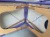 Fold Out Massage Table on Wooden Frame with Faux Purple Leather Top in Carry Case. - 4