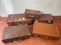 5 x Assorted Vintage Suitcases.