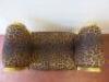 Baroque Louis XV Style Painted Gold Wood Bench with Leopard Print Fabric, Size H70cm x W93cm x D53cm. - 5