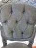 Grey Painted Chair Upholstered in Grey Fabric. NOTE: condition as viewed/pictured. - 7