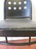 Carlick Black Wood Chair with Grey Faux Leather Upholstered Seat. - 5