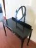 Gloss Black 2 Drawer Dressing Table with Adjustable Mirror. Size H76cm x W100cm x D42cm. - 5