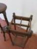 Wood Plant Stand (H)75cm & Wooden Umbrella Stand (H)69cm. - 3