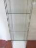 Glass Display Cabinet with 3 Glass Shelves, Size H164cm x W43cm x D37cm. - 3