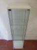Glass Display Cabinet with 3 Glass Shelves, Size H164cm x W43cm x D37cm. - 4