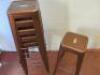 6 x Copper Effect Metal Stacking Stools. H77cm. - 3