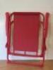 2 x Red Fold Out Chairs. - 2