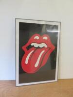 Rolling Stones Promotional Poster in Perspex & Metal Frame. Size 1000 x 70cm.