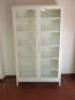 Ikea Regissor 2 Glass Door Cabinet in White with 5 Shelves. Size H203cm x W118cm x D38cm.