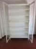 Ikea Regissor 2 Glass Door Cabinet in White with 5 Shelves. Size H203cm x W118cm x D38cm. - 2