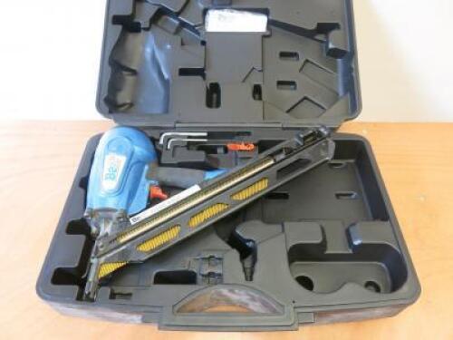 BeA Professional Pneumatic 100mm Paper Collated Strip Nailer 34 Degree, Model D100-934C. Comes with Carry Case.