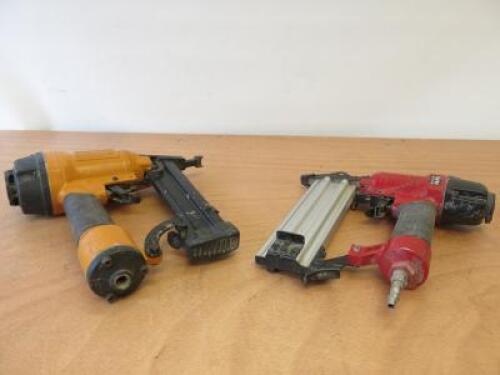 Pair of Pneumatic Staple Guns to Include; 1 x Clarke Air Nailer, Model CNG-1C & 1 x Bostitch, Model SB156SX-1-E.