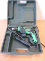 Hitachi Hammer Drill, Model FDV 16VB2. Comes with Carry Case, Requires English Plug Attachment.