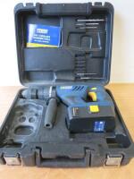 Power Craft 24v Cordless Hammer Drill, Model 9144 with Battery in Carry Case. NOTE: requires charger.