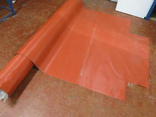 Roll & Part Roll of Bolon Red Vinyl. W200cm x L?