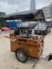 Coffee Bike Point of Sale, Electric Tricycle in Wood with Fold Out Shelf & Canopy. Consisting of Francino 2 Group LPG Coffee Machine, S/N 286411016 (2016) with Francino Coffee Grinder, Cup Dispenser, Knock Box, Cash Drawer, Sink & Tap. Fitted Battery & In - 5