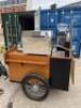 Coffee Bike Point of Sale, Electric Tricycle in Wood with Fold Out Shelf & Canopy. Consisting of Francino 2 Group LPG Coffee Machine, S/N 286411016 (2016) with Francino Coffee Grinder, Cup Dispenser, Knock Box, Cash Drawer, Sink & Tap. Fitted Battery & In - 23