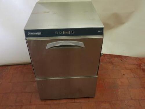 Maidaid Dishwasher, Model C511P, S/n 2929037, DOM 12/2017. Comes with DVA Water Softener, Model LT12 & 1 x Tray.