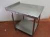 Stainless Steel Prep Table with Part Splash Back, Shelf Under & Adjustable Feet. Size H90cm x W66cm x D90cm. - 3