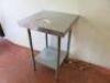 Vogue Stainless Steel Prep Table with Shelf Under, Size H90cm x W60cm x D60cm. - 4