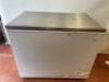 Gram Chest Freezer with Stainless Steel Top on Wheels, Model CF35S. Size H90 x W105 x D65cm.