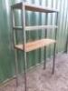 Large Metal Box Frame 3 Shelf Unit with Wooden Shelves. Size H180cm x W110cm x D37cm. - 2