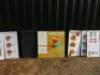 10 x Double Sided Magnetic Hanging Point of Sale Signs to Include: 9 x 100cm x 50cm & 1 x 103cm x 103cm.