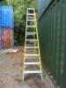 Werner 10 Tread Swing Back Fibreglass Step Ladder, Max Capacity 150kg. - 4