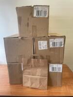 5 x Boxes with Approx 1200 Plane Kraft Brown Paper Bags. Size 320 x 160 x 400mm.