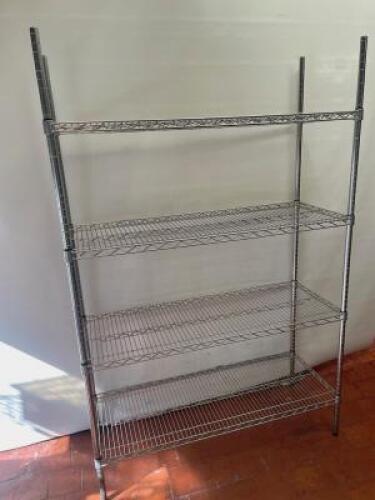 Vogue Stainless Steel Square Wire Rack. Size H188 x W120 x D45cm. Comes With 4 x Extra Shelves.