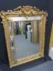 Large 19th Century French Gilt Frame & Gesso Frame, Bevel Edged Mirror with Cushion Margin, Plated and C Scroll. Size 108 x 137cm.