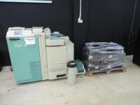 Fuji Photo Film Co Fontier 570 Digital Mini Lab, Scanner, Image Processor, Laser Printer & Paper Processor, Model LP5700. Comes with Large Quantity of Assorted Paper Cartridges on Pallets, 1 x Mix-2000 Exchange Canister & Instruction Manual. NOTE: unable 