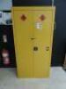 COSHH Metal Yellow 2 Door Cabinet with 3 Shelves. Size H184cm x W92cm x D45cm.