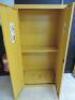 COSHH Metal Yellow 2 Door Cabinet with 3 Shelves. Size H184cm x W92cm x D45cm. - 2