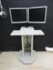 Pair of 19" Samsung Syncmaster Color Display Units, Model 913n on Metal Stand. - 5