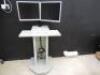 Pair of 19" Samsung Syncmaster Color Display Units, Model 913n on Metal Stand. - 7