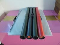 4 x Cardboard Tubes & 4 x Clear Plastic Artwork Holders.