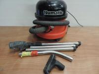 Numatic Vacuum Cleaner, Model NRV200-11. Comes with Attachments (As Viewed/Pictured).