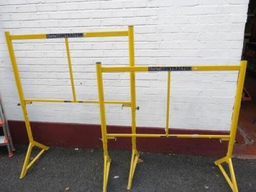 Pair of Clarke Contractor 500KG Adjustable Trestles, Model CSL1410A.