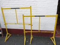 Pair of Clarke Contractor 500KG Adjustable Trestles, Model CSL1410A.