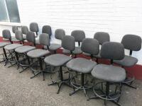 15 x Industrial Swivel Operators Chair with Height Adjustament and Padded Seat & Back (As Viewed/Pictuerd).