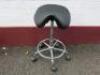 2 x Saddle Stool with 1 x Chrome Base & 1 x Plastic Base. - 5