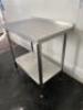 Stainless Steel Prep Table with Splash Back & Shelf Under, Size H90cm x W90cm x D60cm. - 2