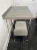 Stainless Steel Prep Table with Splash Back & Shelf Under, Size H90cm x W90cm x D60cm. - 3