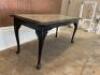 Black Wooden Coffee Table with Glass Insert & Button Pad Feet. Size H48cm x W96cm x D48cm. - 3