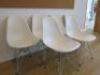 6 x Vitra Eames DSR White Plastic Chair. - 3