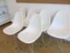 6 x Vitra Eames DSR White Plastic Chair. - 4