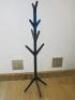 Black Wooden Coat Stand, Size H170cm.